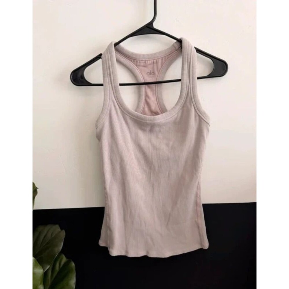 Alo Yoga Ribbed Aspire Tank Top Size Small Womens Full Length Athletic